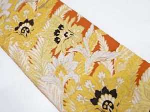 アンティーク　花更紗模様織り出し袋帯（材料）